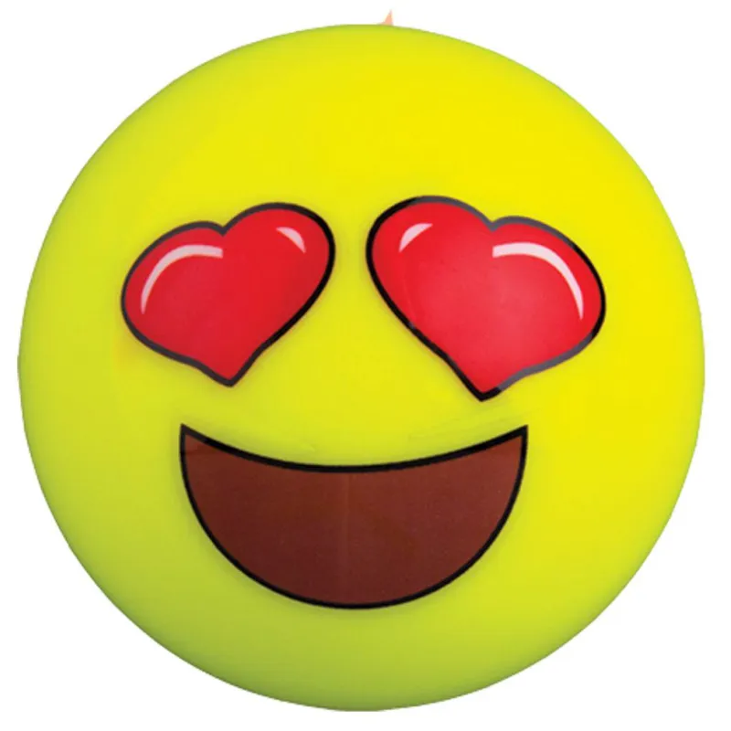Gris Ojos Corazón Emoji Hockey Ball
