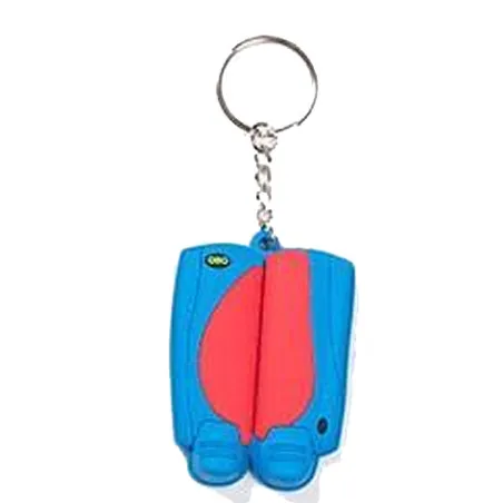 OBO Mini Legguard/Kicker Keyring - Red / Blue
