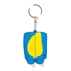 OBO Mini Legguard/Kicker Keyring - Yellow / Blue