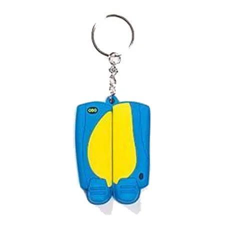 OBO Mini Legguard/Kicker Keyring - Yellow / Blue