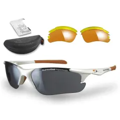 Sunwise Twister Interchangeable Sunglasses (White) + FREE Hard