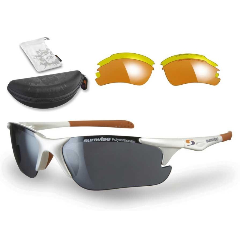 Gafas de sol intercambiables Sunwise Twister (blanco) + estuche