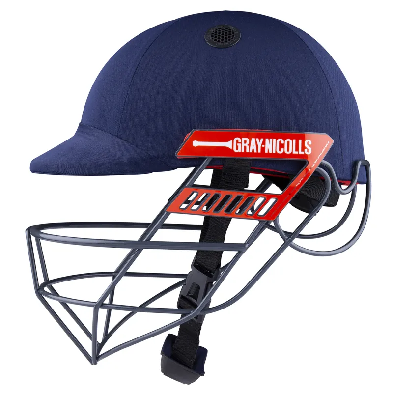 Casque de cricket Nicolls Ultimate 360 gris - Marine (2020)