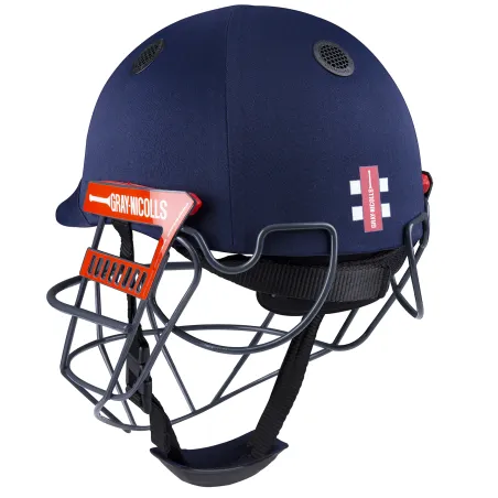 Grijze Nicolls Ultimate 360 Cricket-helm - Navy (2020)