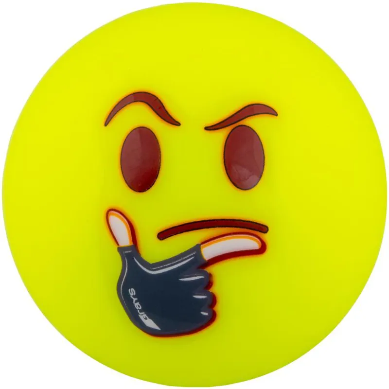 Ballon de hockey Emoji gris - réfléchi
