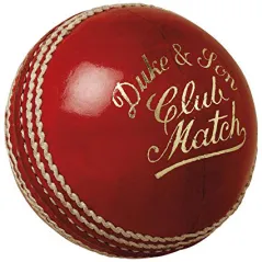 Dukes Club Match Cricket Ball - Red