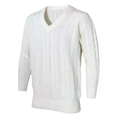 Hunts County Long Sleeve Junior Cricket Sweater - Plain