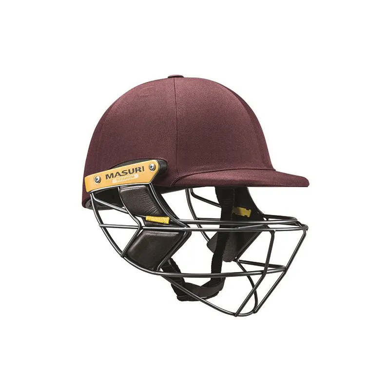 Masuri E Line Titanium Cricket Helm - Maroon (2020)