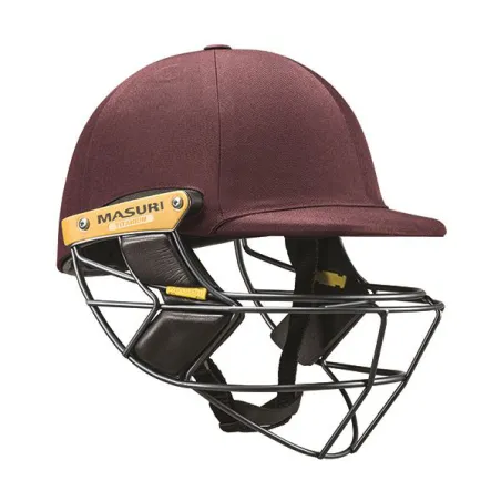 Masuri E Line Titanium Cricket Helmet - Maroon (2022)