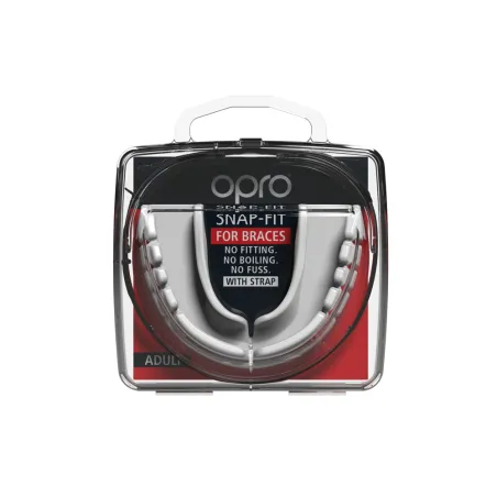 OPRO Snap-fit Braces Mouthguard - White  - Hockey Mouthguards