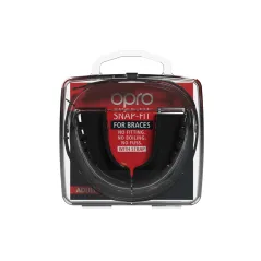 OPRO Snap-fit Braces Mouthguard - Jet Black