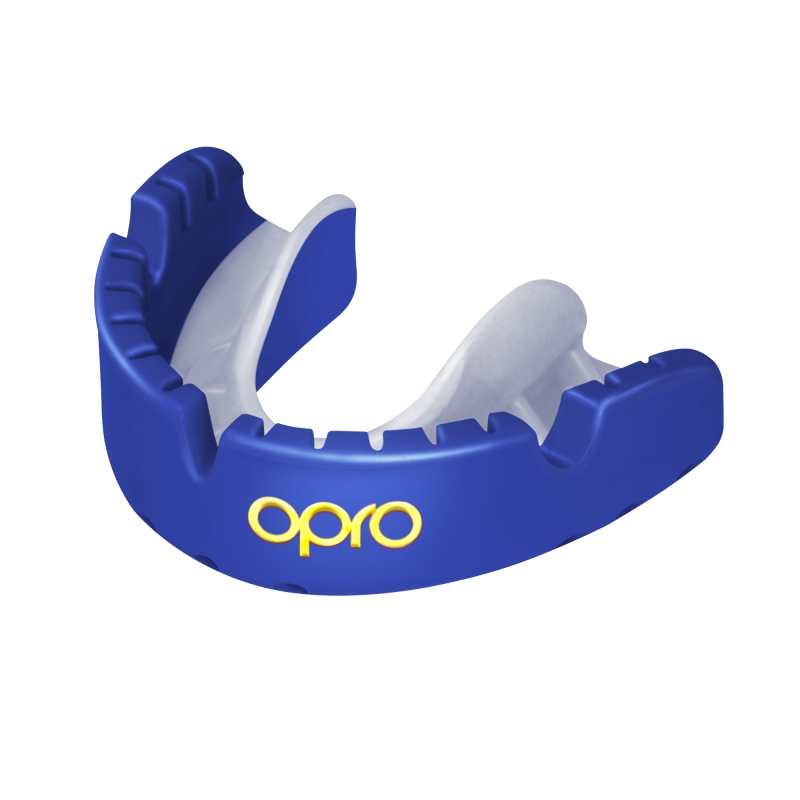 Protector bucal OPRO Self-Fit GEN4 Gold Braces - Azul Perla /