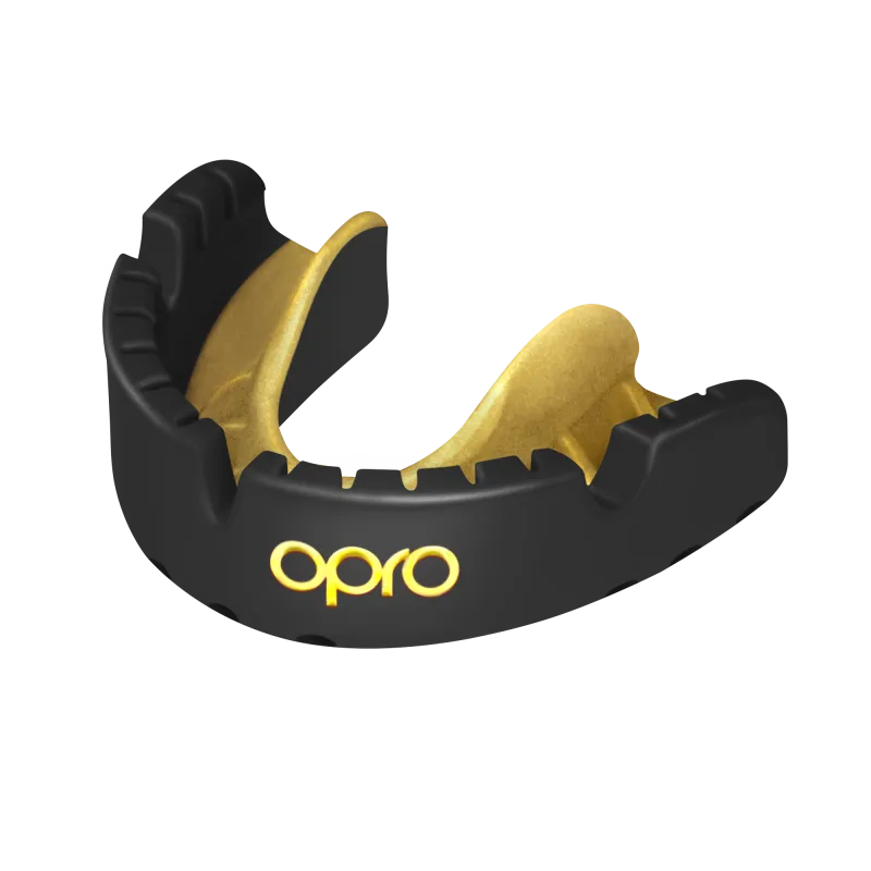 OPRO Self-Fit GEN4 Gold Braces Mouthguard - Black/Gold