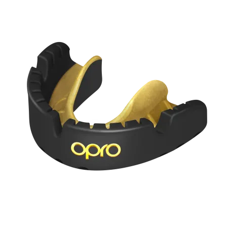 OPRO Self-Fit GEN4 Gold Braces Mouthguard - Black/Gold  - Hockey Mouthguards