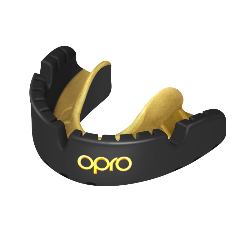 OPRO Self-Fit GEN4 Gold Braces Mouthguard - Black/Gold  - Hockey Mouthguards