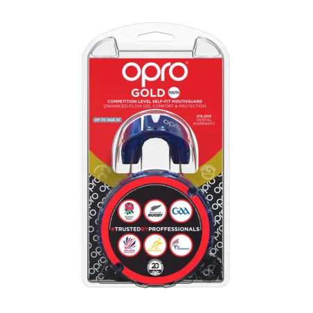 Protector bucal OPRO Self-Fit GEN4 Junior Gold - Pearl Blue / Pearl