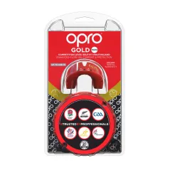 OPRO Self-Fit GEN4 Junior Gold Mouthguard - Red/Pearl