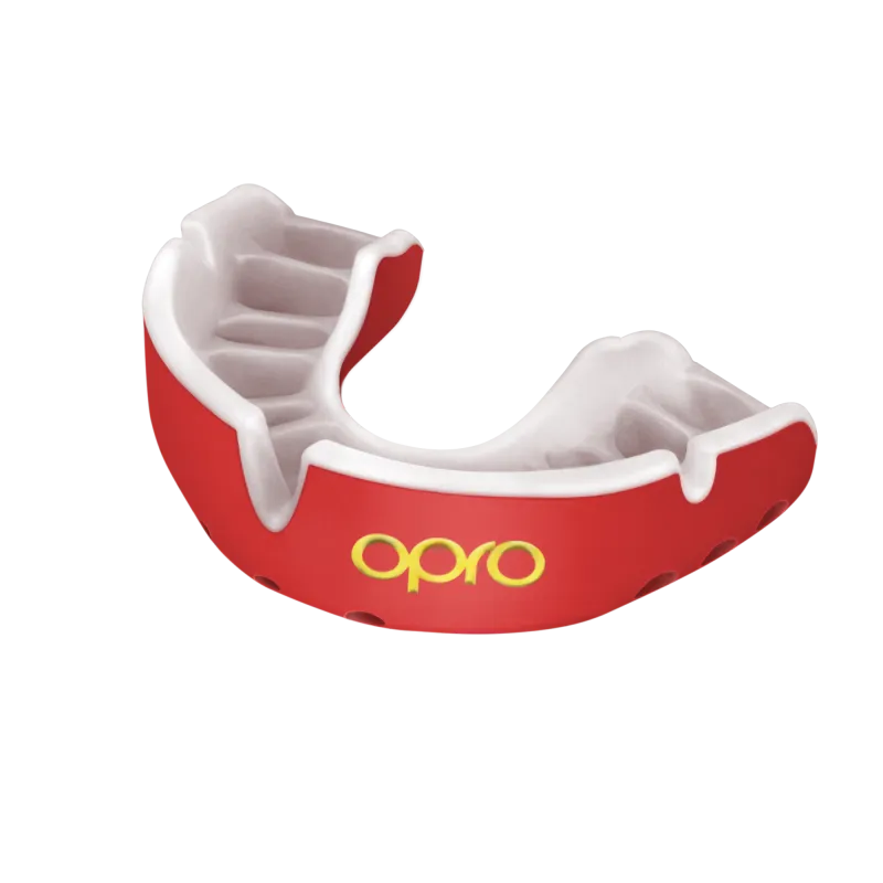 OPRO Self-Fit GEN4 Gold Mouthguard - Red/Pearl