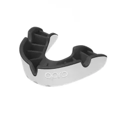 OPRO Self-Fit GEN4 Silver Mouthguard - White/Black  - Hockey Mouthguards