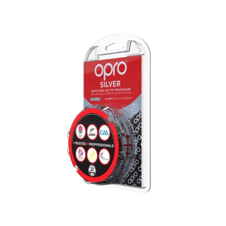 Protector bucal OPRO Self-Fit GEN4 Silver - Negro / Rojo -