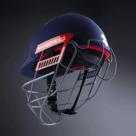Casco Nicolls Ultimate 360 Pro Cricket gris - Granate (2021)