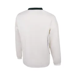 TK Long Sleeve Cricket Sweater - Green Trim