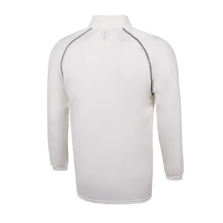 TK Langarm Cricket Shirt - Navy Trim