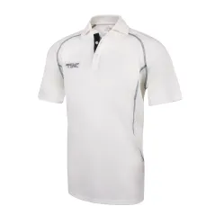 TK Junior Cricket Shirt Met Korte Mouwen - Groene Rand