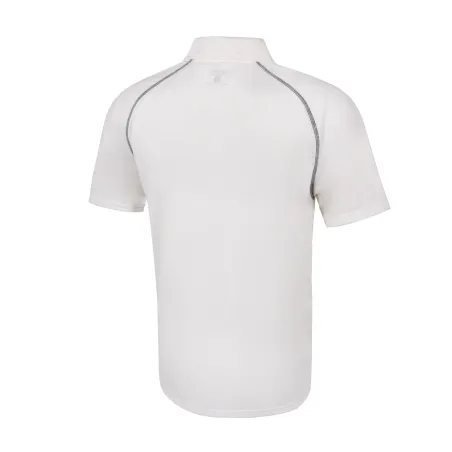 TK Junior Short Sleeve Cricket Shirt - Navy Trim