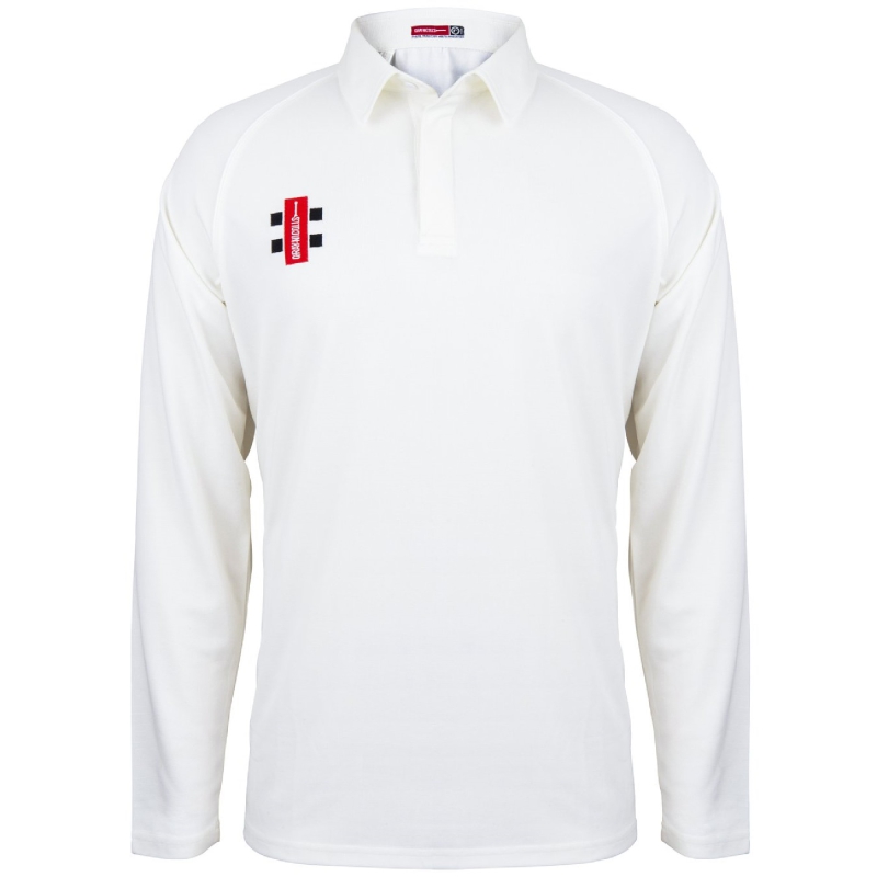 Grijs Nicolls Matrix V2 cricketshirt met lange mouwen - Cricket