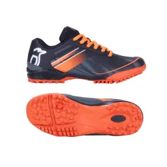 Kookaburra Neon Junior Hockey Shoes - Black/Orange (2022/23) -