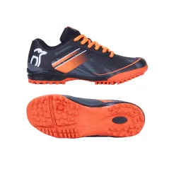 Kookaburra Neon Junior Hockey Shoes - Black/Orange (2022/23)