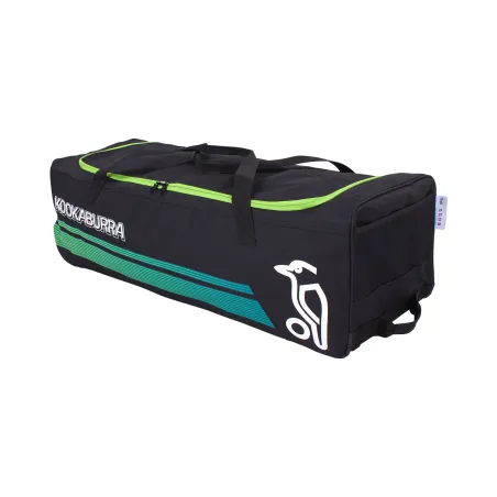 Kookaburra 9000 Wheelie Bag - Green/Black (2023) - Bolsos y