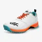 DSC Jaffa 22 Junior Rubber Cricket Shoes - White/Orange (2023)