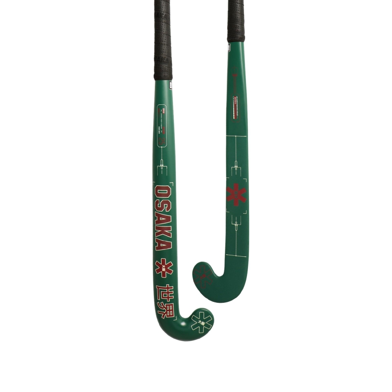 Osaka Vision 25 Show Bow Hockey Stick - Groen/Rood (2023) -