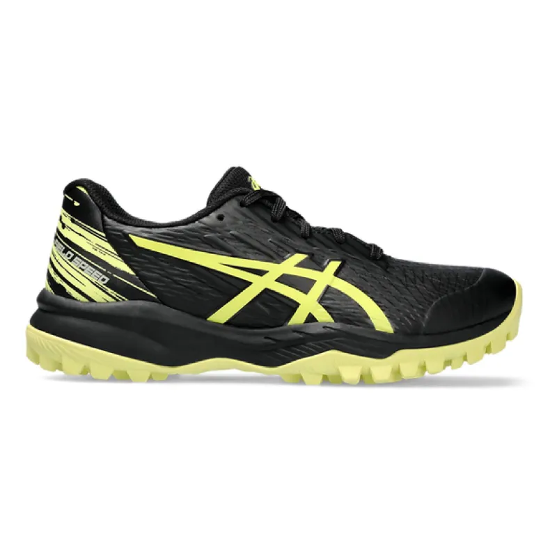 Asics Field Speed GS Junior Hockey Shoes - Black/Yellow (2023/24)