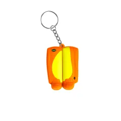 OBO Mini Legguard/Kicker Keyring - Yellow/Orange