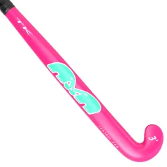 TK 3 Junior Control Bow Hockey Stick - Aqua/Pink (2023/24)