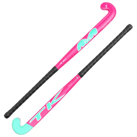 TK 3 Junior Control Bow Hockey Stick - Aqua/Rose (2023/24)