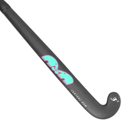 TK 3.5 Indoor Control Bow Hockey Stick - Black/Aqua (2023/24)