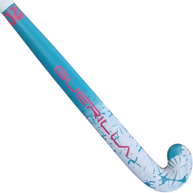 Guerilla Silverback C20 Low Bend Hockey Stick - White/Teal (2023/24)