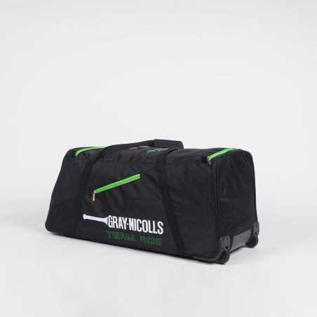 Bolso de cricket con ruedas Gray Nicolls Team 400 - Negro/Verde