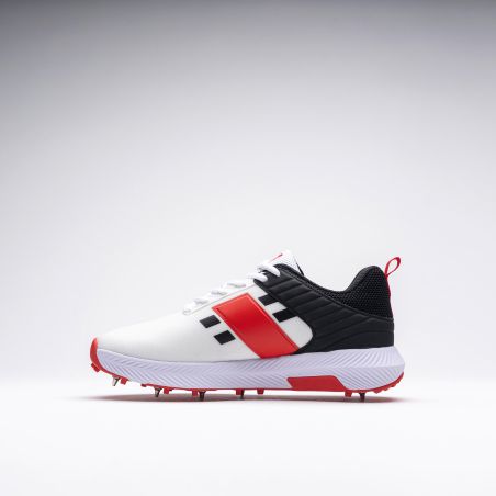 Gray Nicolls Players 3.0 Spike Cricket Shoes - White/Black/Red (2024)