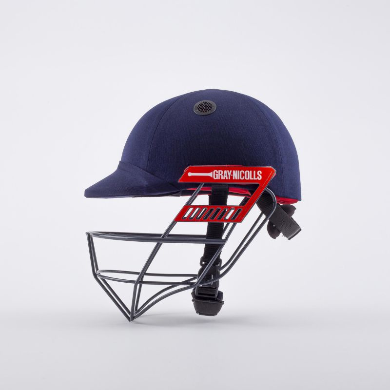Grijze Nicolls Ultimate Cricket Helm - Navy (2024)