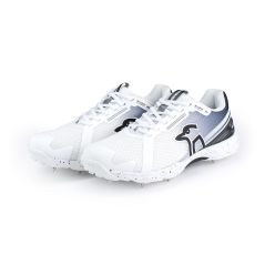 Kookaburra KC 2.0 Spike Junior Cricket Shoes - White/Black (2024)