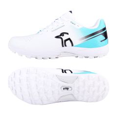 Kookaburra KC 3.0 Rubber Junior Cricket Shoes - White/Aqua