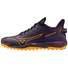 Mizuno Wave Leopardus Hockey Shoes - Purple/Orange (2024)