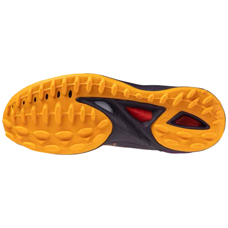 Mizuno Wave Leopardus Hockey Shoes - Purple/Orange (2024)