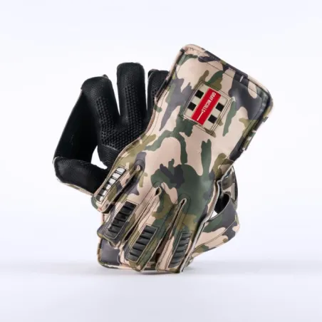 Guantes Nicolls Camo Pro T10 Wicket Keeping grises (2024)