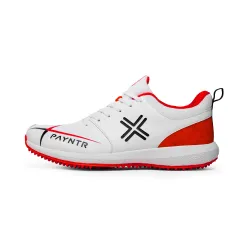 Payntr V Pimple Cricket Shoes - White/Red (2024)